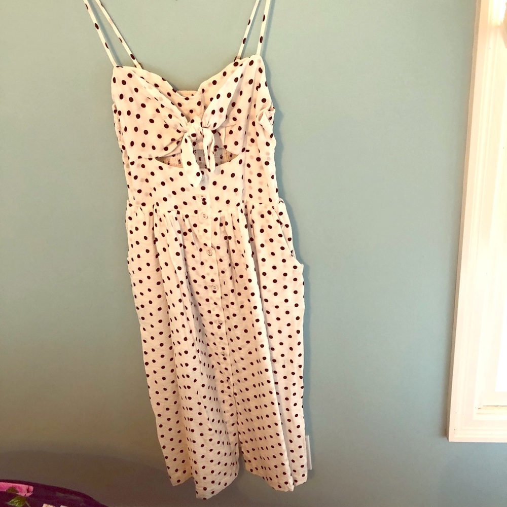 Black and white polka dot dress